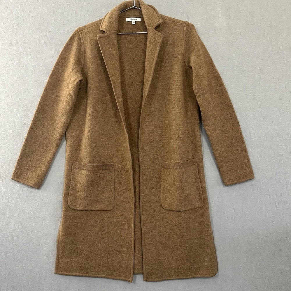 Madewell Merino Wool Sweater Coat Cardigan Pockets XXS Oversized - Picture 2 of 10
